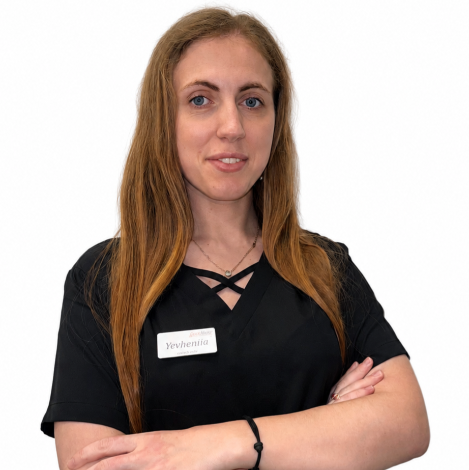 Body aesthetician Yevheniia Baranova